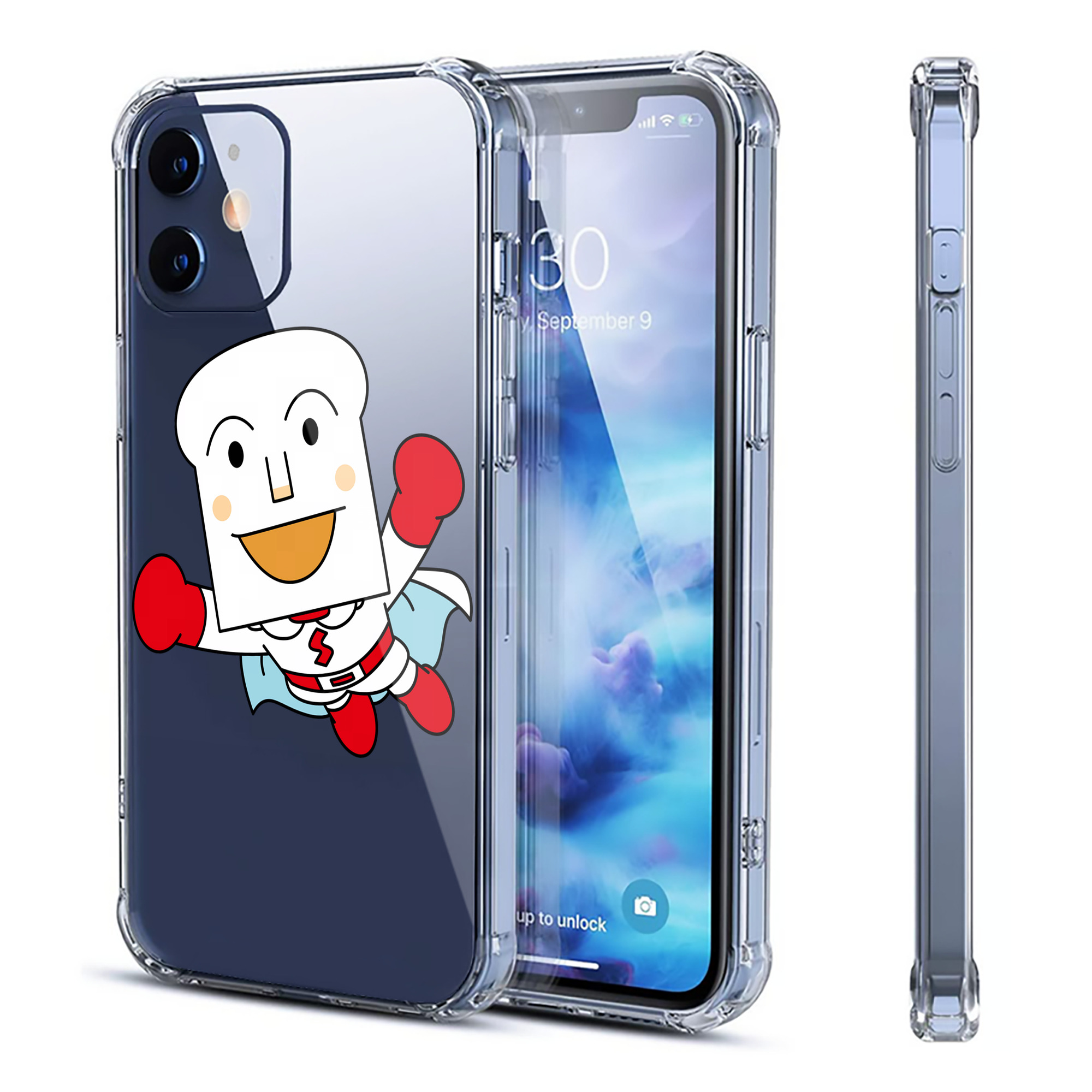 （画像用） アンパンマン Anpanman 【iPhone 12シリーズ対応】透明スマホケース（クリアソフトケース）